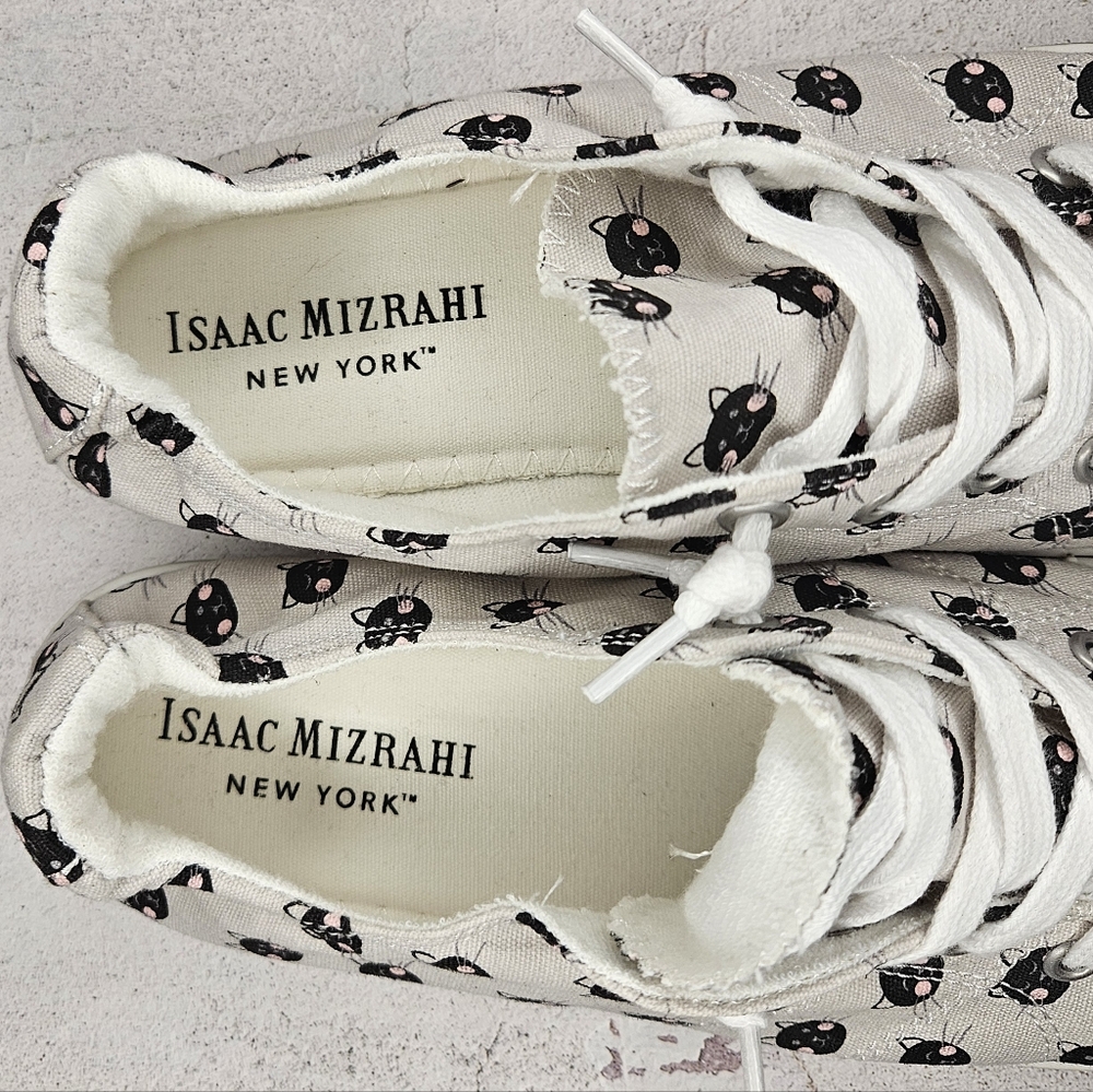 Isaac Mizrahi Cat Pint Slip-Ons / Youth Size 7.5 / Colorway Gray, White, & Black - Picture 10 of 10